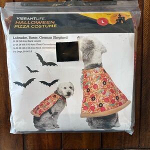 Vibrant Halloween Pizza Costume for Dogs- Red